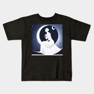 Beautiful design of moon goddess & moon Kids T-Shirt